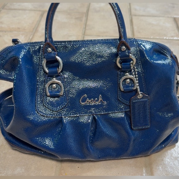 Coach Shimmering Blue Satchel - Picture 1 of 3